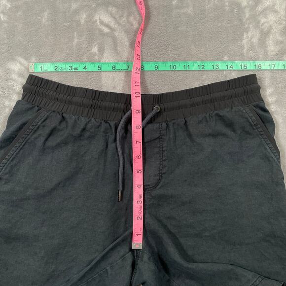 Athleta Beachside Bali Linen Short Women 12 Casual Vacation Resort Stretch Waist - Picture 7 of 9